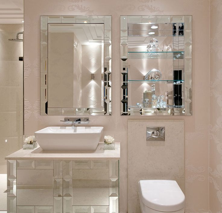 Luxury Bathroom Mirrors
 Luxe Designer Tiffany Mirror Bathroom Vanity Set sharing