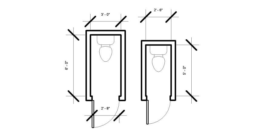 Master Bathroom Dimensions
 Toilet room dimensions minimum 2 6" by 5" in 2019