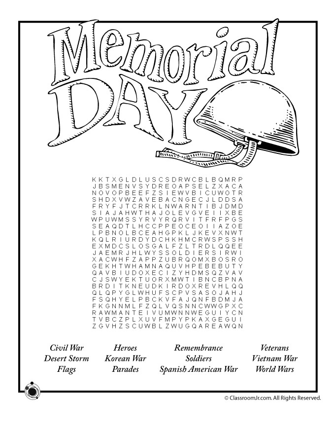 Memorial Day Activities For Kindergarten
 Memorial Day Worksheets for Kids