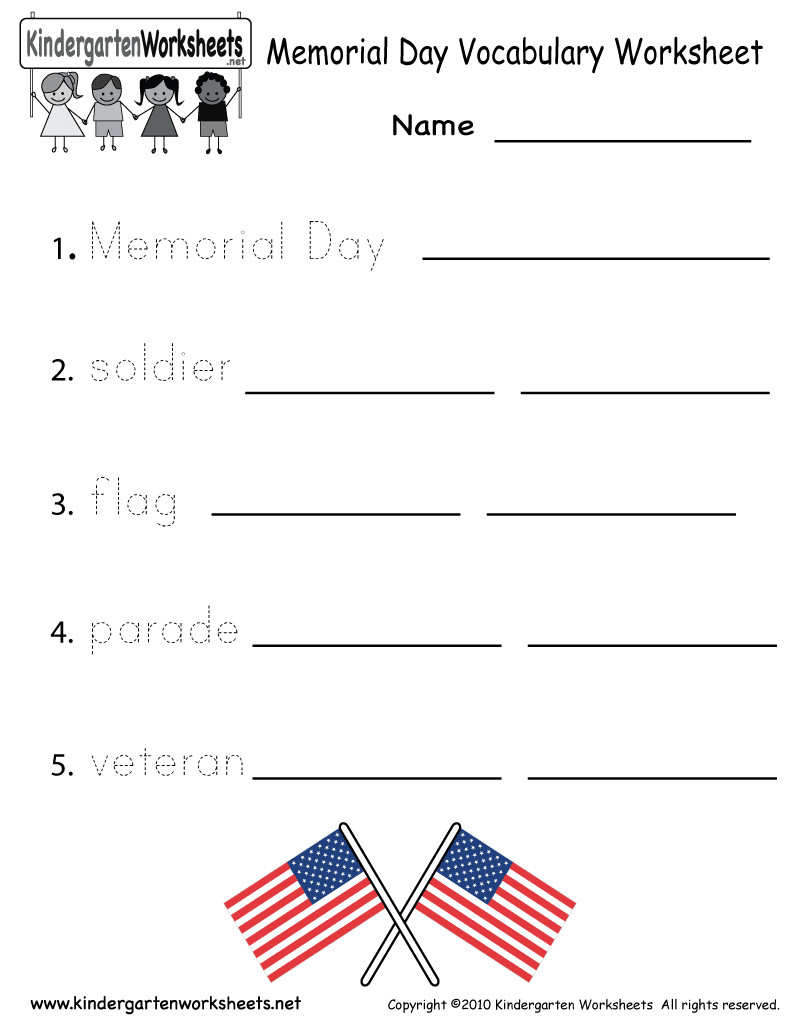 Free Printable Memorial Day Activities For First Grade