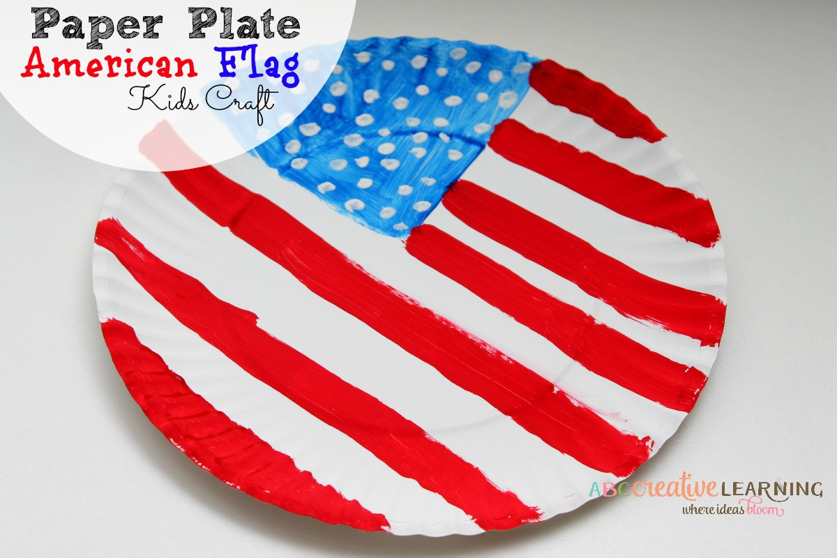 Memorial Day Art And Craft
 Easy Paper Plate American Flag Craft