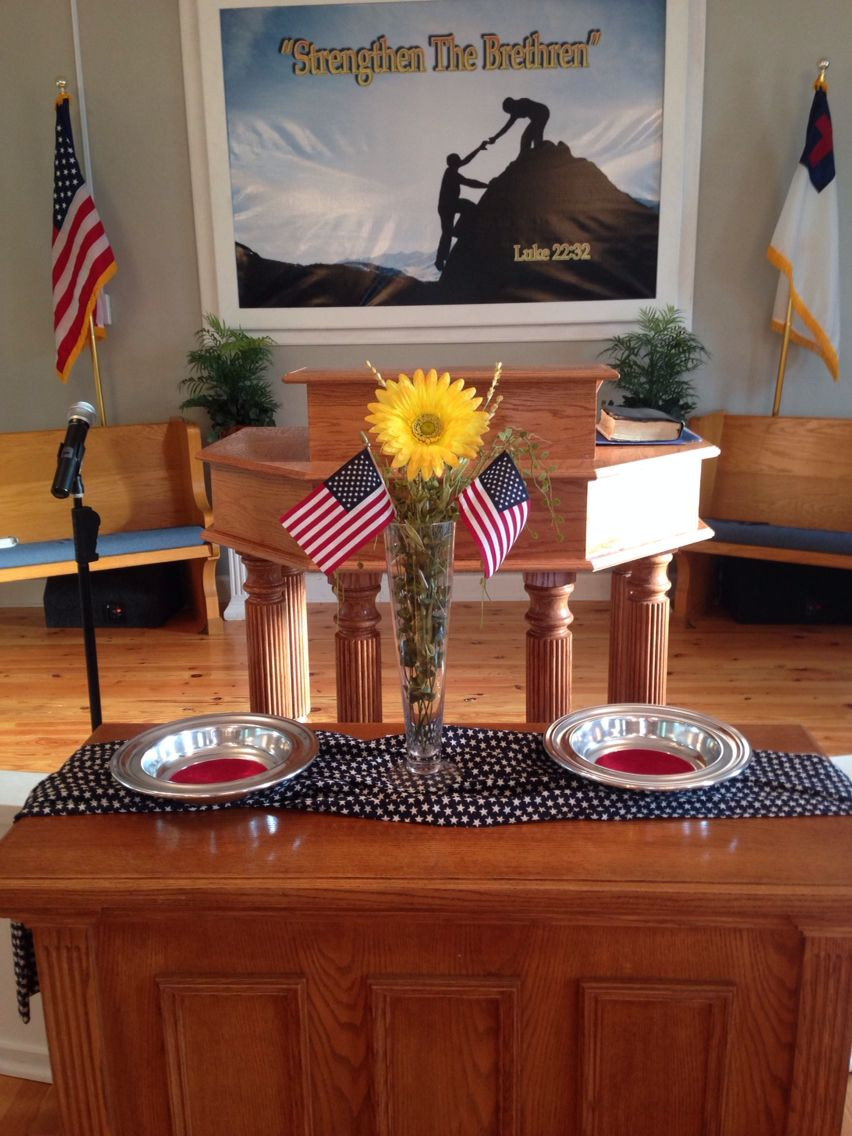 Memorial Day Church Service Ideas
 Patriotic church decorations Yellow flower and American