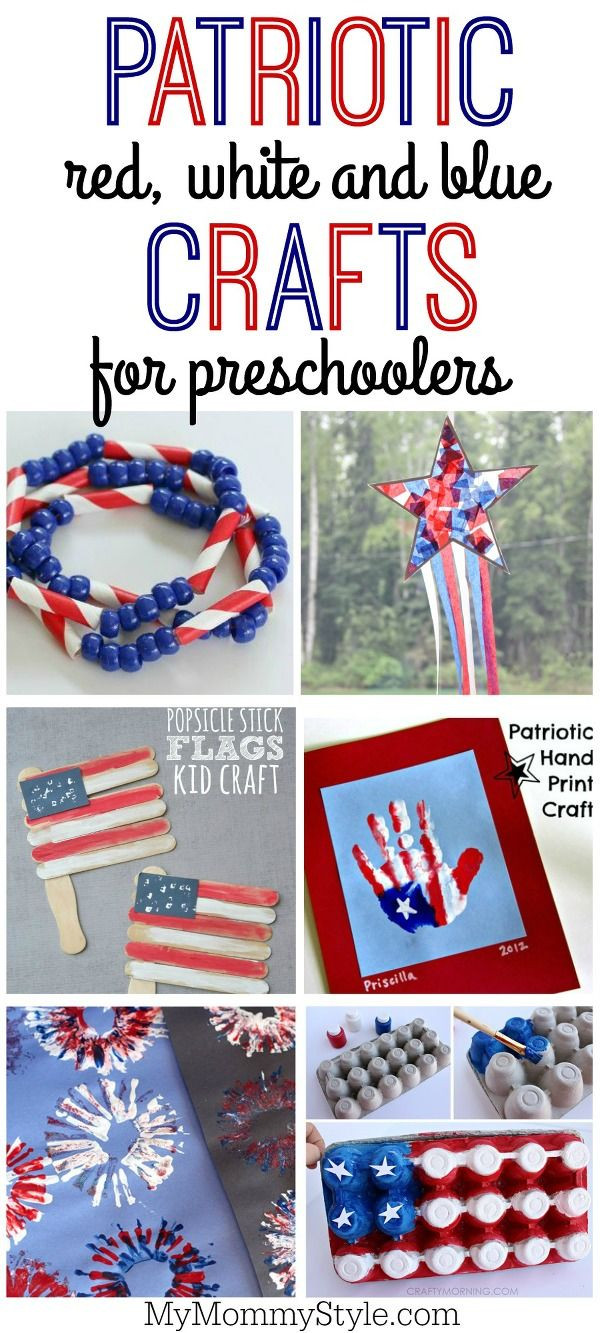 Memorial Day Crafts For Preschoolers
 Patriotic red white and blue crafts perfect for preschool