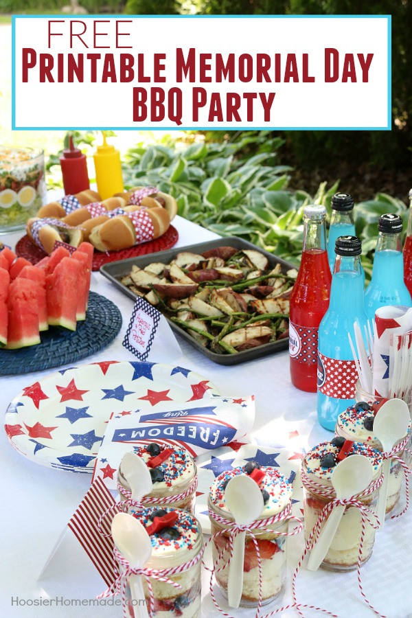 Memorial Day Free Food
 Printable Memorial Day BBQ Party Hoosier Homemade