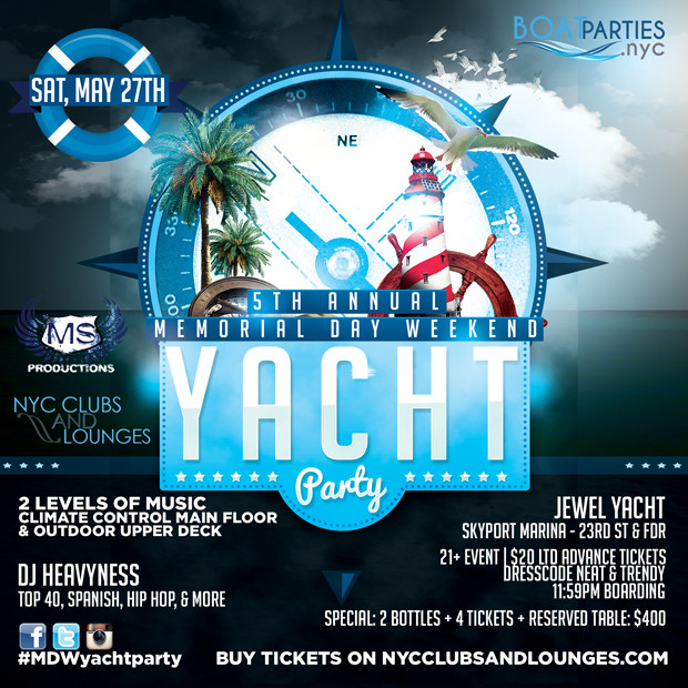 Memorial Day Party Nyc
 Memorial Day Weekend Yacht Party NYC Clubs and Lounges