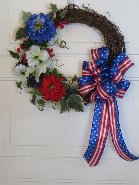 Memorial Day Wreath Ideas
 Patriotic Wreaths Memorial Day Wreath July 4th by