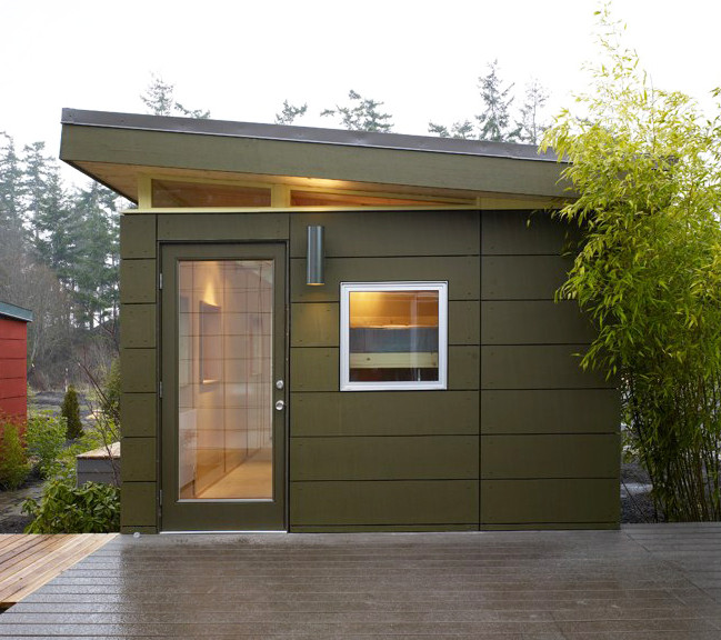Modern Backyard Shed
 Andrea Hebard Interior Design Blog Backyard Business