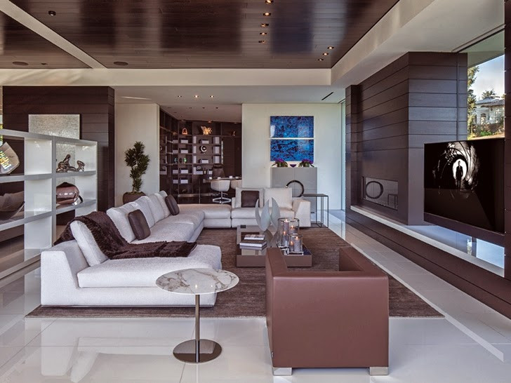 Modern Mansion Living Room
 World of Architecture Perfect Modern Mansion in Beverly Hills