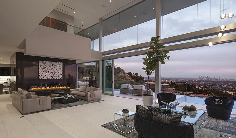 Modern Mansion Living Room
 Exquisite Hollywood Mansion Captures The que Views