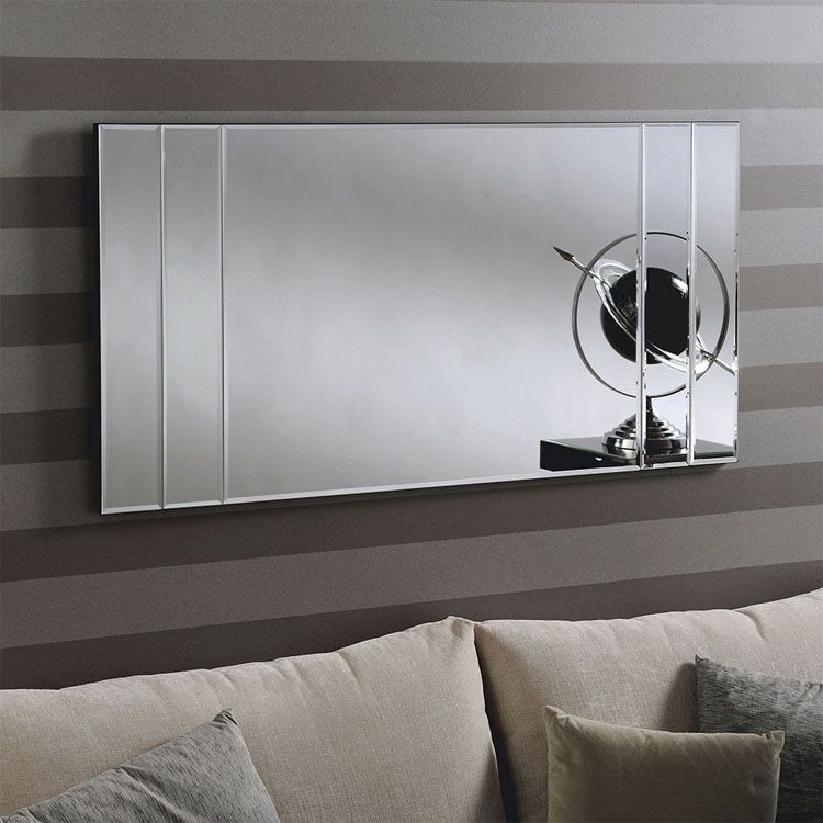 Modern Mirrors For Living Room
 Silver Modern Wall Mirror 121x60cm