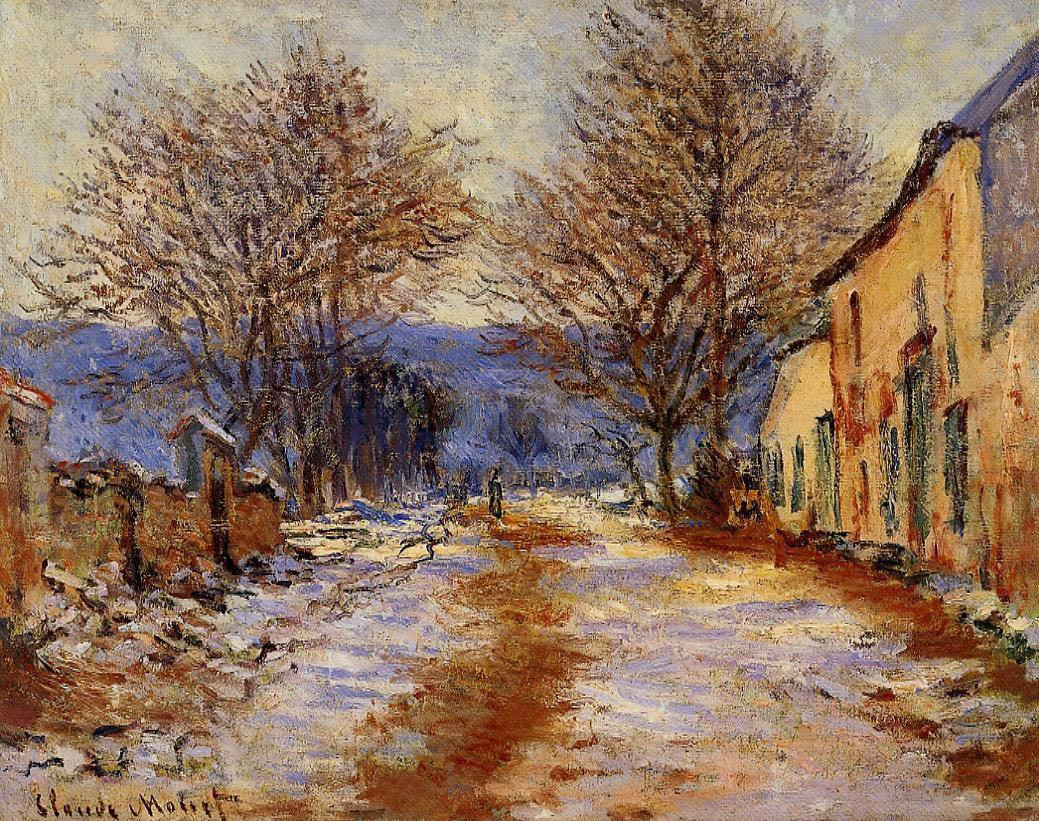 Monet Landscape Paintings
 Snow Effect at Limetz Monet oil painting reproduction