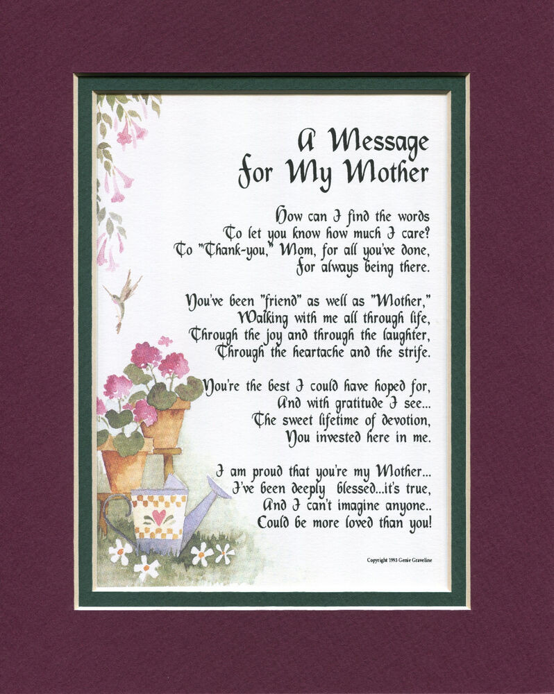 Mother's Day Church Gifts
 8 Mother s Day t present keepsake poem for mom mother