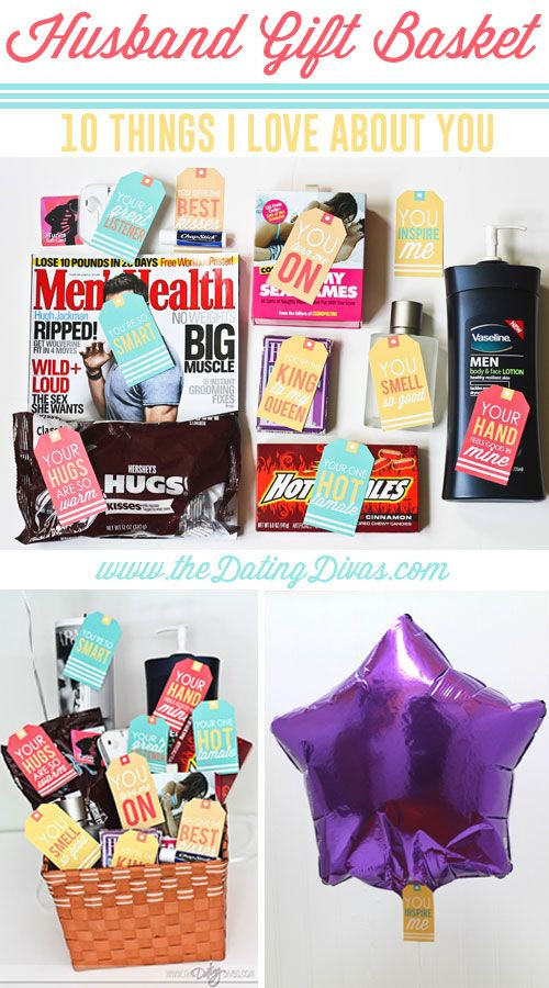 Mother's Day Gift Ideas From Husband
 Husband Gift Basket 10 Things I Love About You