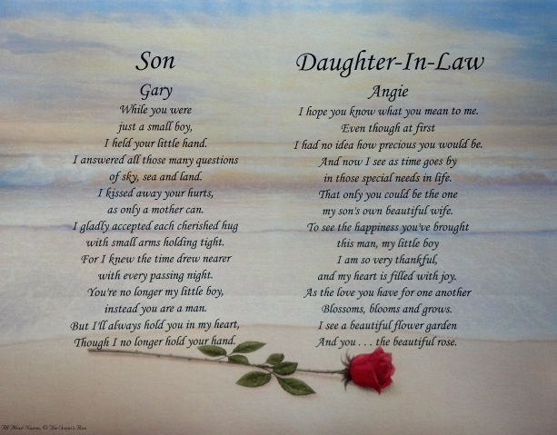 Mothers Day Gifts For Daughter In Law
 SON & DAUGHTER IN LAW PERSONALIZED POEMS CHRISTMAS GIFT