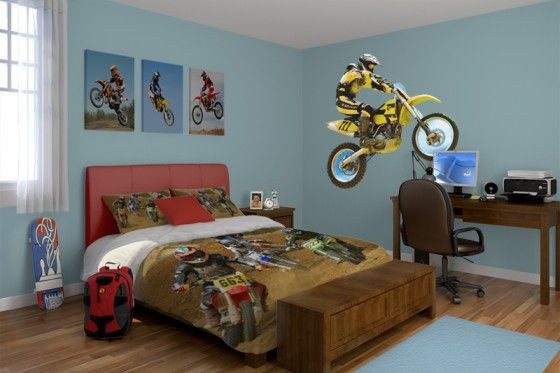 Motocross Bedroom Decor
 Image detail for Bedroom Ideas for Kids Decorating a