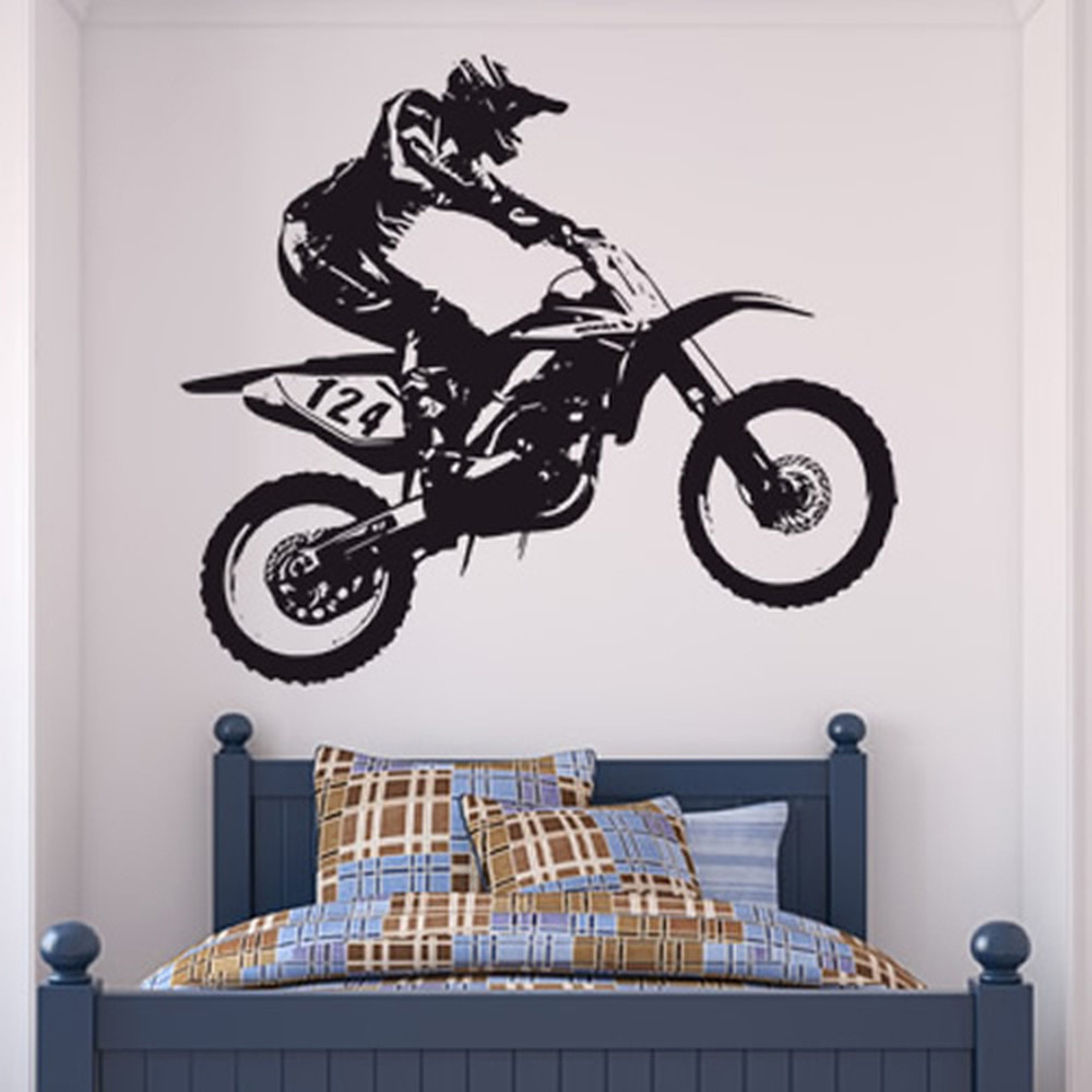 Motocross Bedroom Decor
 Dirt Bike Trick Wall Sticker Motocross Motorbike Wall