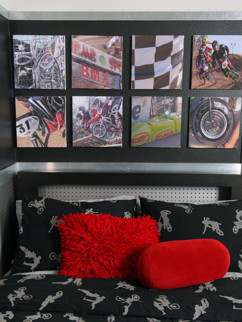 Motocross Bedroom Decor
 Industrial edgy teen bedroom