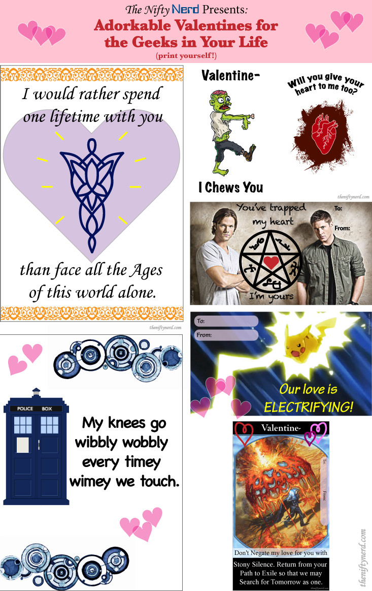 Nerdy Valentines Day Ideas
 Nerdy Valentine s Day Cards DIY Printables from The Nifty