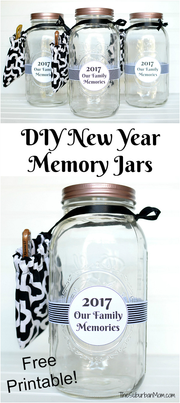 New Year Gift Ideas For Friends
 DIY New Year Memory Jar with free printable label Start