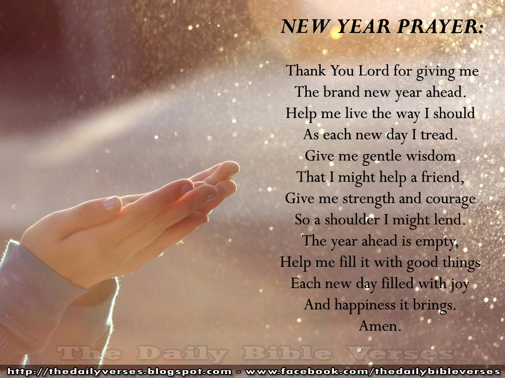 New Year Religious Quotes
 Daily Bible Verses New Year Prayer