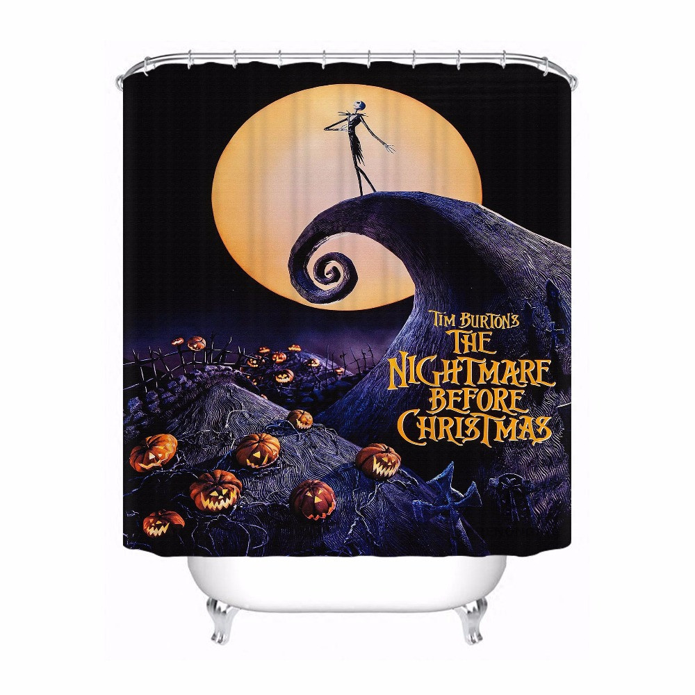 Nightmare Before Christmas Bathroom Stuff
 Custom Waterproof Shower Curtain Nightmare Before