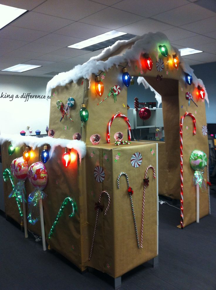 Office Cubicle Christmas Decorating Ideas
 49 best fice Christmas images on Pinterest