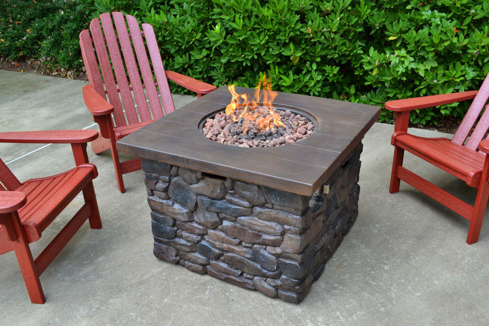 Outdoor Furniture With Fire Pits
 OUTDOOR PROPANE GAS FIRE PIT FIREPLACE HEATER BACK YARD