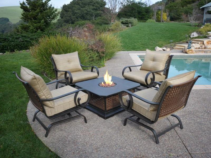 Outdoor Furniture With Fire Pits
 Modern Patio Furniture Fire Pit Dining Sets With Pits