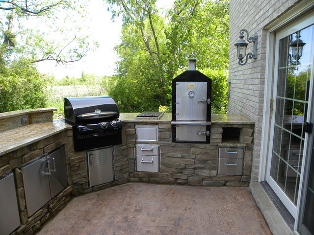 Outdoor Kitchen Smoker
 Outdoor Kitchen Eclectic Patio Chicago by Gordon