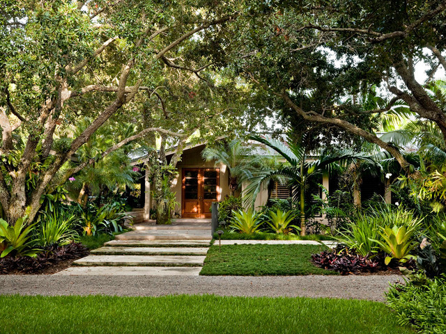 Outdoor Landscape Tropical
 South Miami Garden Tropical Landscape Miami by