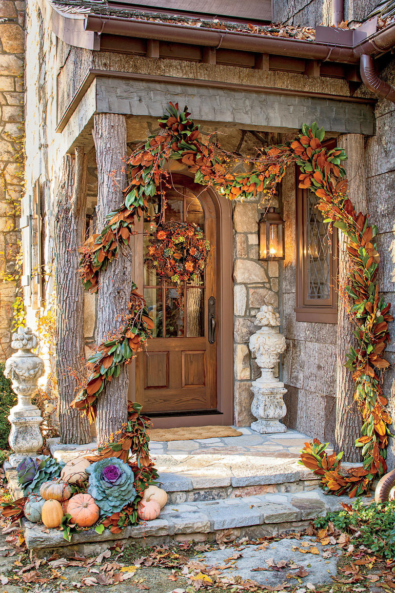 Outside Fall Decor Ideas
 Outdoor Decorations for Fall Southern Living