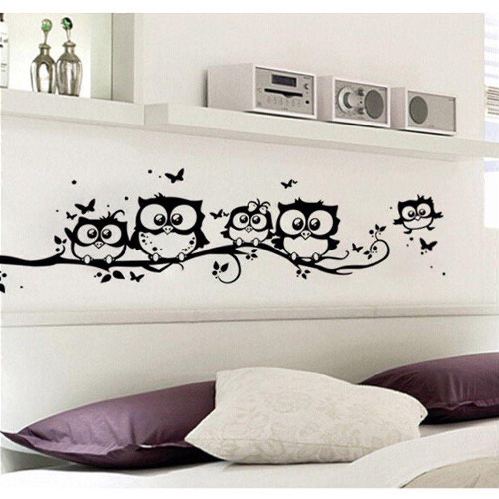 Owl Living Room Decor
 1PCS Owl Butterfly Wall Sticker Tree Animals Bedroom Home