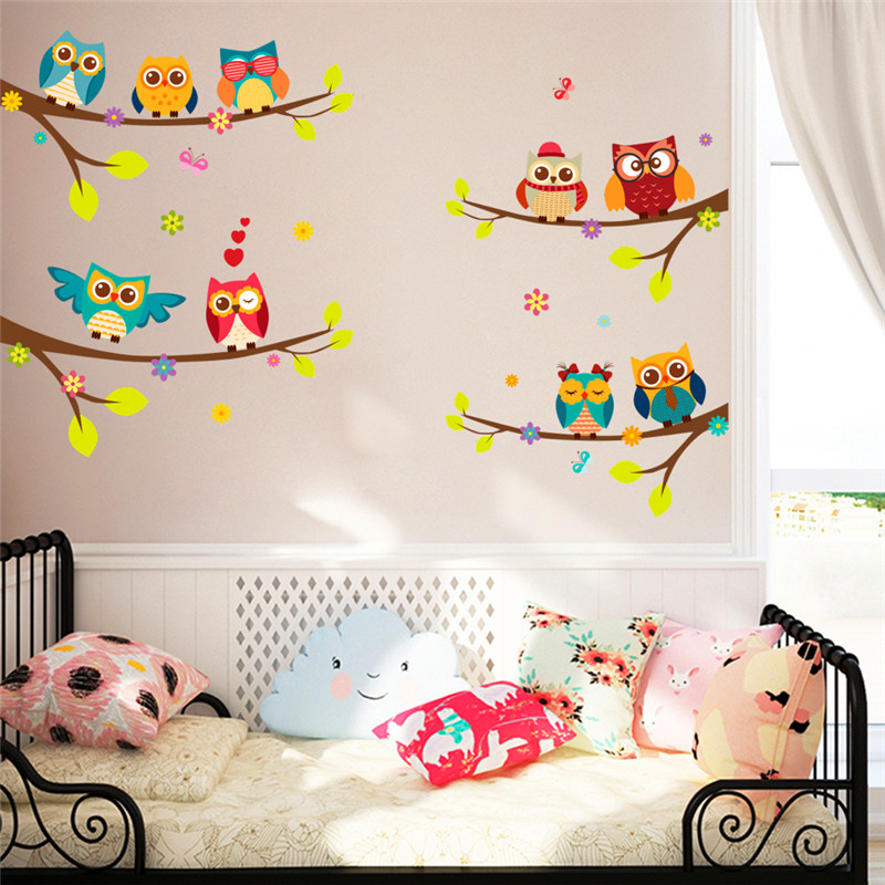 Owl Living Room Decor
 cute branch owl wall stickers for kids rooms living room