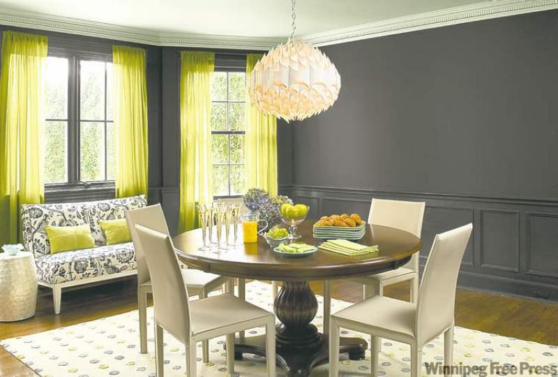 Paint Finish For Living Room
 Black walls in dining room a bold move Winnipeg Free