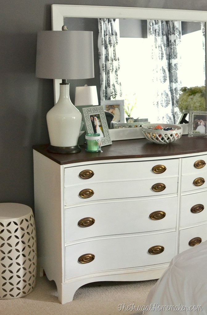 Painted Bedroom Furniture
 Painted Dresser and Mirror makeover Master Bedroom furniture
