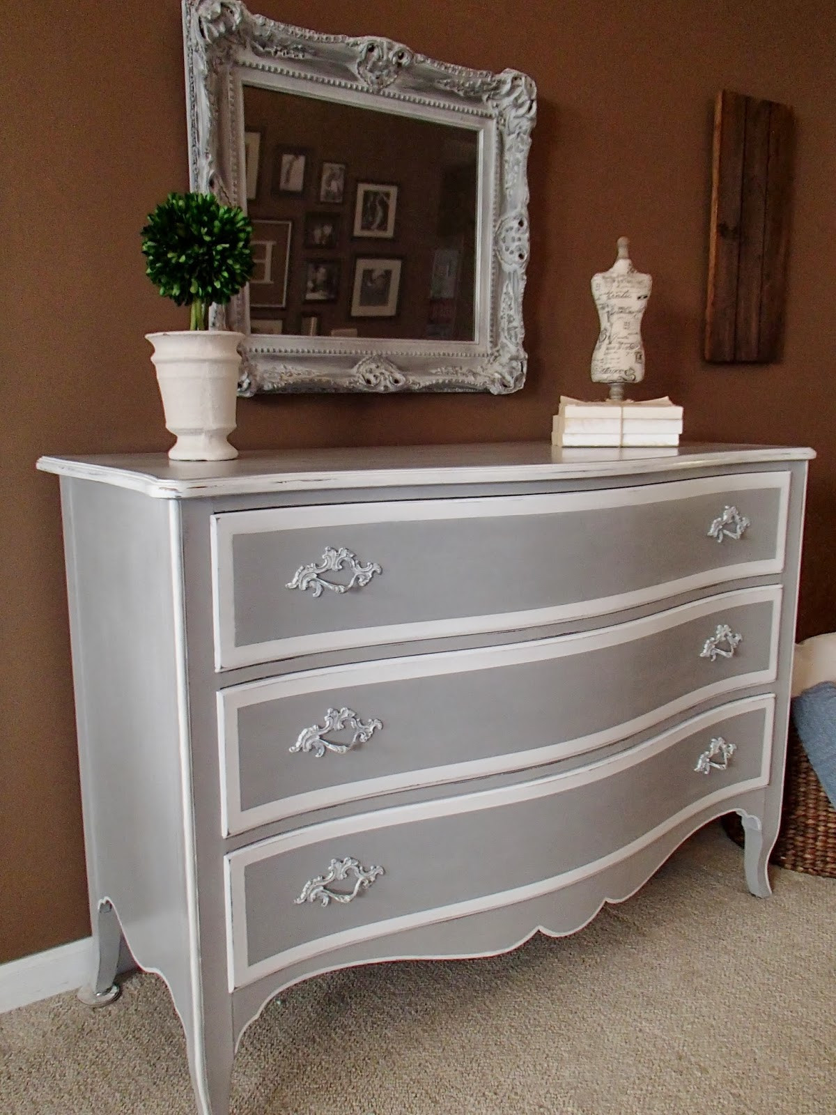 Painting Bedroom Furniture
 New Again French Chest In Grey & White