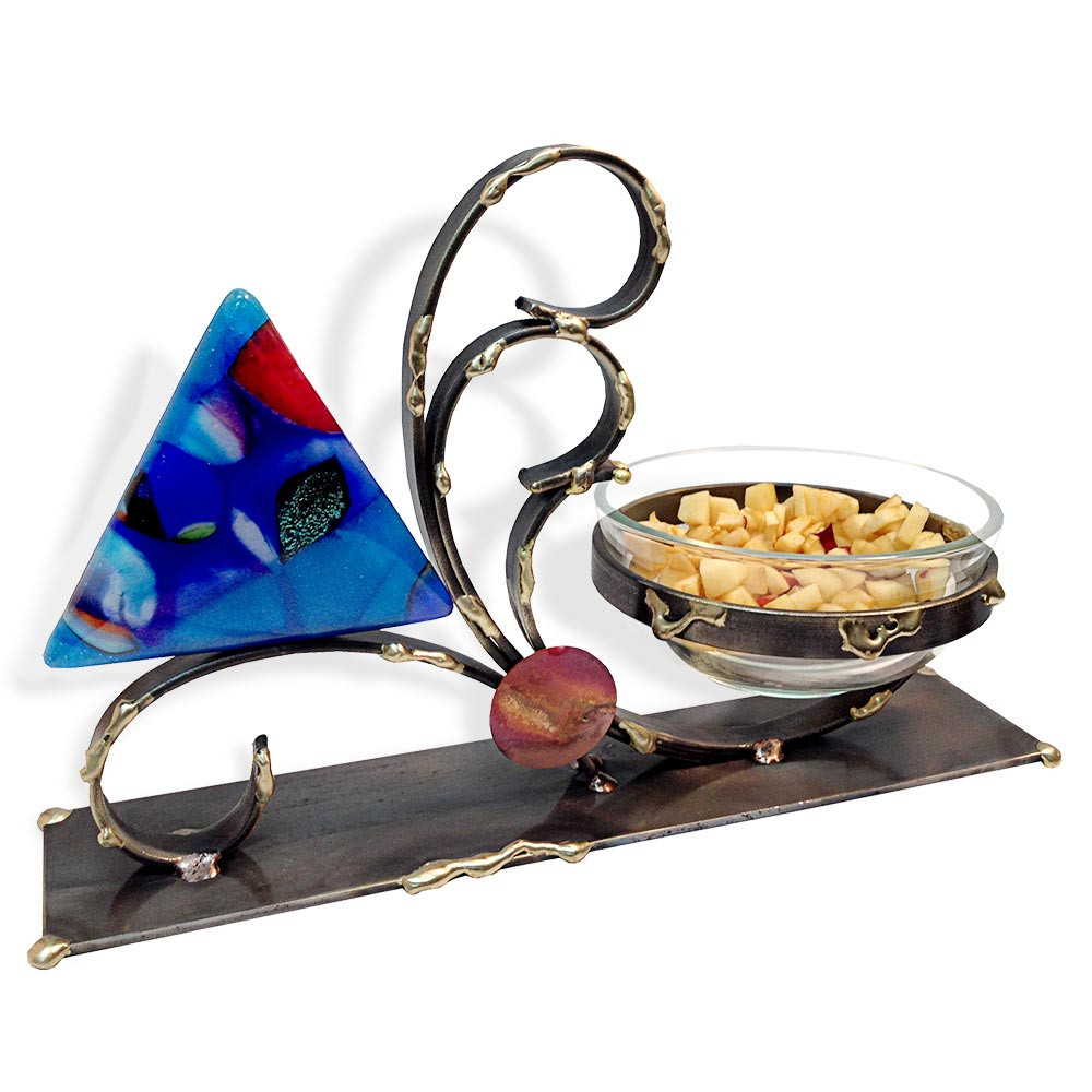Passover Gift
 Jewish Passover Gifts Sculpted Metal Glass Passover Dish