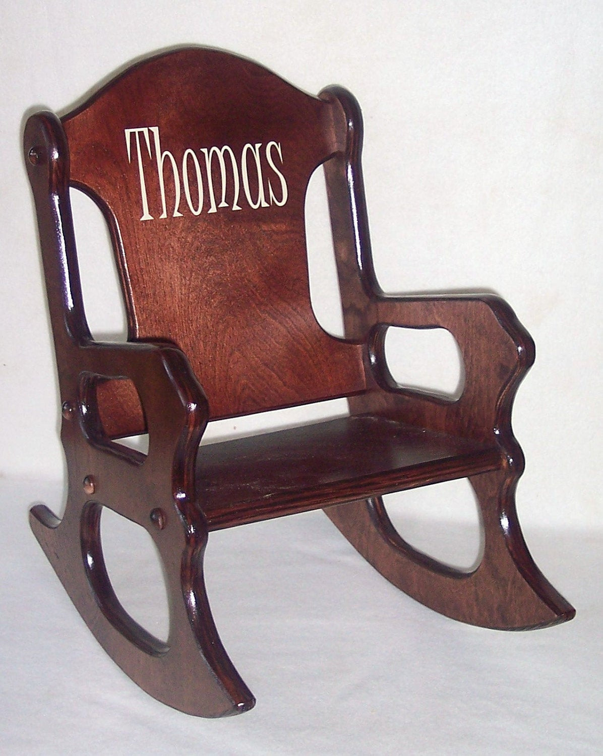 Personalized Kids Rocking Chair
 Wooden Kids Rocking Chair personalized cherry finish
