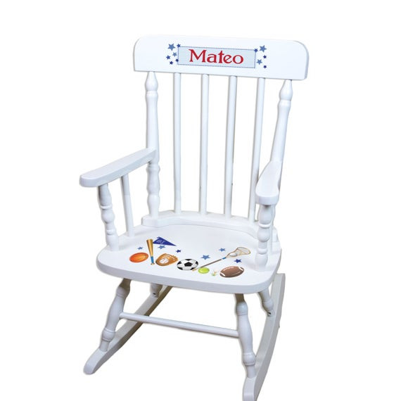Personalized Kids Rocking Chair
 Personalized Childs Rocking Chair Boys Kids Toddler by