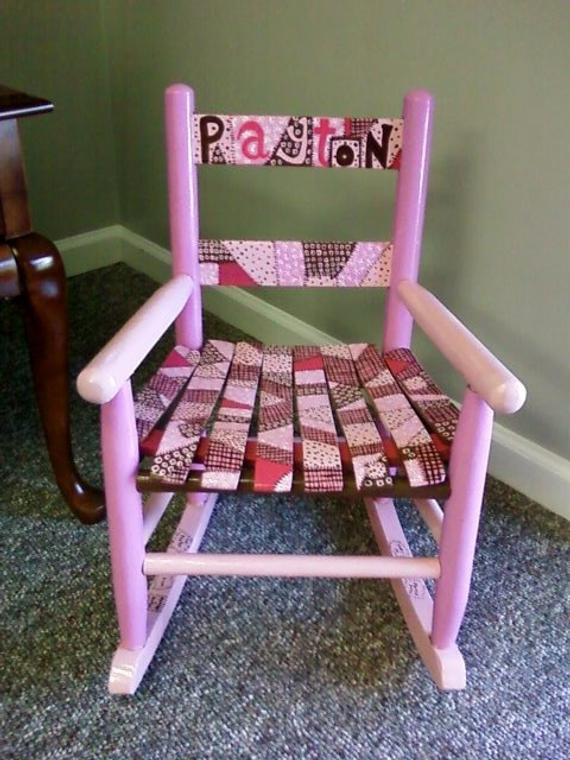 Personalized Kids Rocking Chair
 Personalized kids rocking chair Quilt pattern