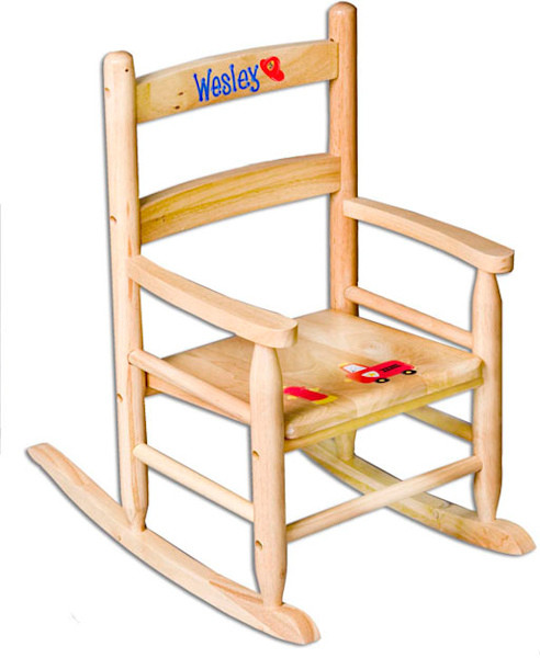 Personalized Kids Rocking Chair
 Personalized Kids Slat Back Rocking Chair