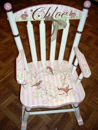 Personalized Kids Rocking Chair
 Personalized Handpainted Rocking Chairs