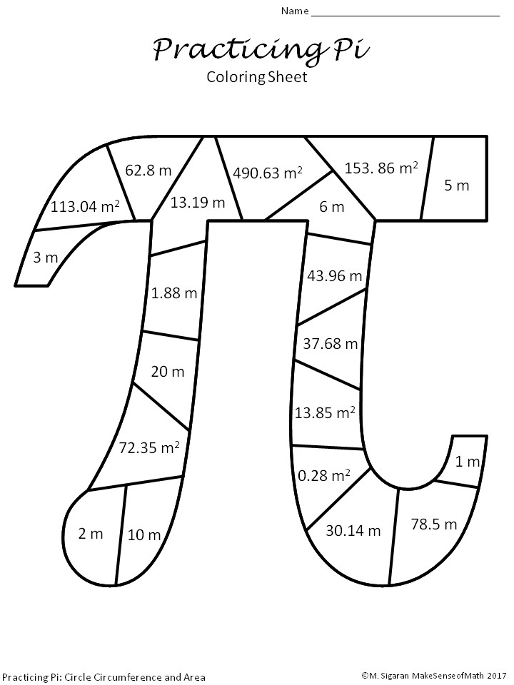 Pi Day Ideas For Middle School
 Pi Day Circle Circumference and Area Middle School Math
