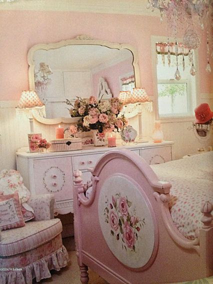 Pink Shabby Chic Bedroom
 106 best BEDROOMS VICTORIAN SHABBY CHIC FRENCH