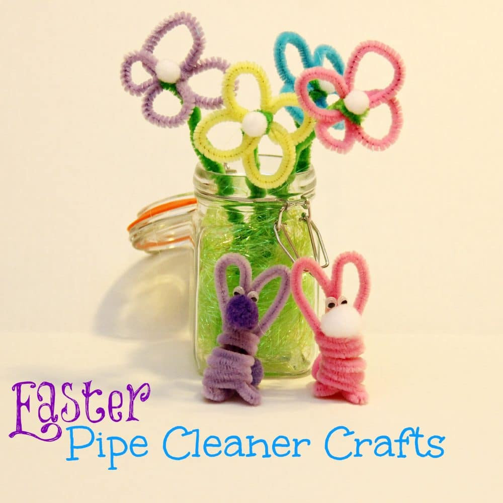 Pipe Cleaner Easter Crafts
 Easter Crafts Pipe Cleaner Flowers and Bunnies Family
