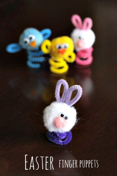 Pipe Cleaner Easter Crafts
 Easy Easter Finger Puppets for kids Happy Hooligans