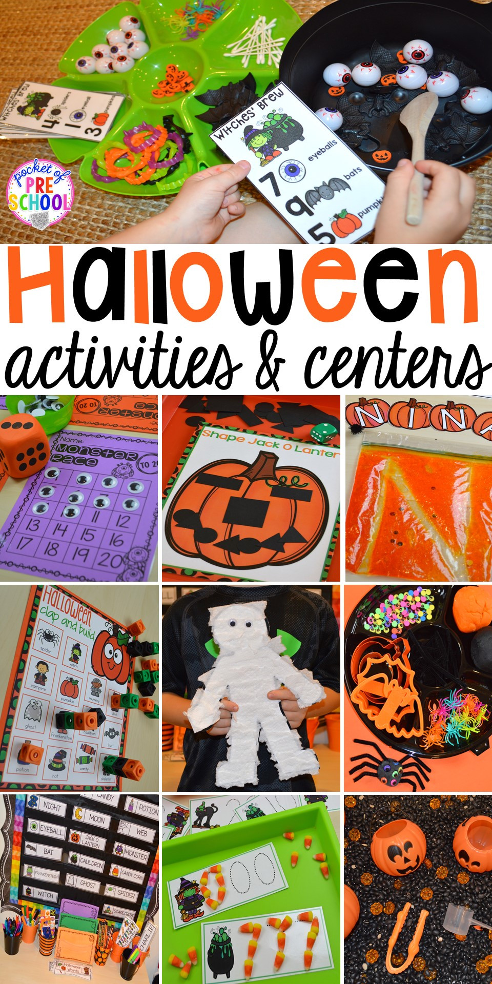Prek Halloween Crafts
 Halloween Activities and Centers for Preschool Pre K and