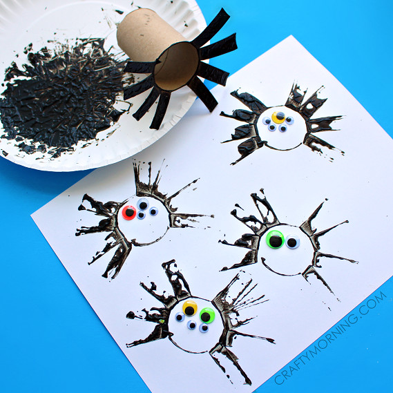 Prek Halloween Crafts
 Two Toilet Paper Roll Spider Crafts for Kids Crafty