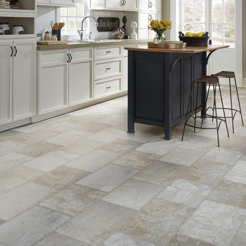 Pvc Floor Tiles Kitchen
 Resilient Natural stone vinyl floor upscale rectangular