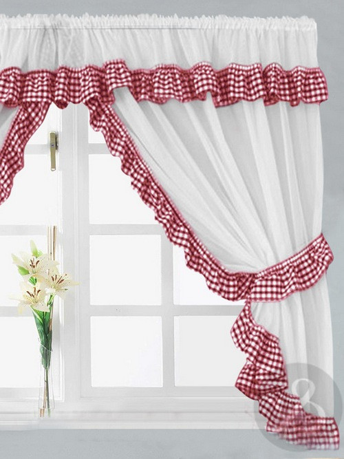Red And White Kitchen Curtains
 Red And White Striped Kitchen Curtains Trendyexaminer